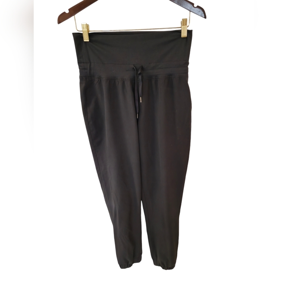Athleta High Rise Drawstring Joggers  Black Size 10